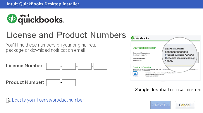 Quickbooks license Error